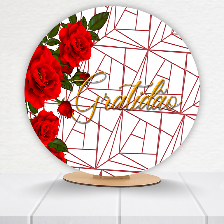 Painel Redondo Gratidão 50x50cm  PAINEL057 - Imagem 6