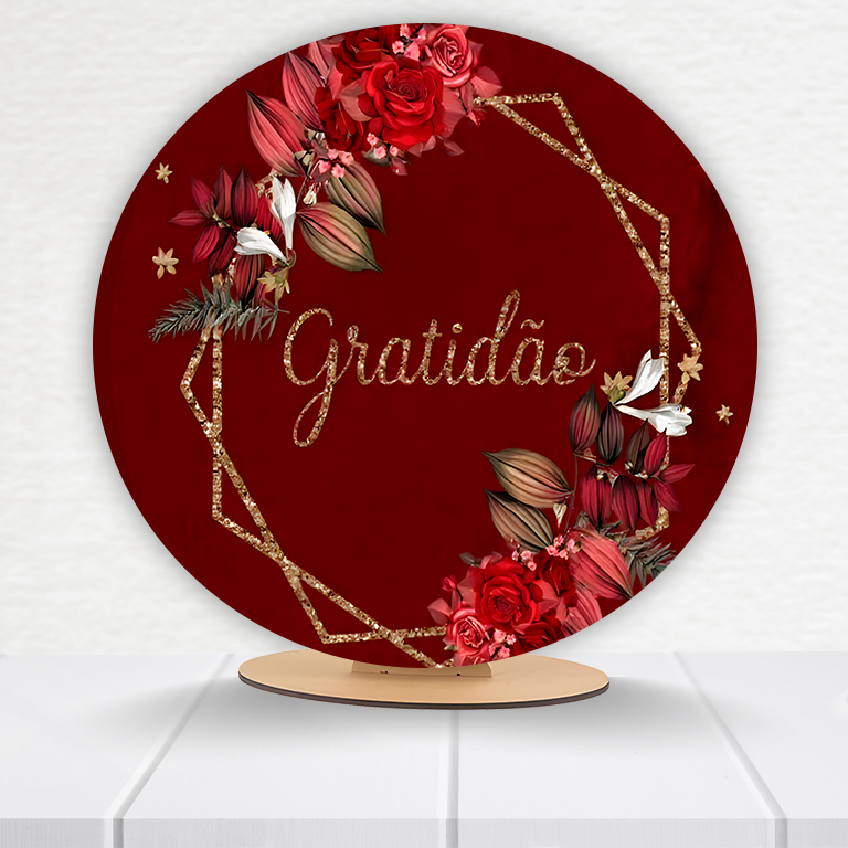 Painel Redondo Gratidão 50x50cm  PAINEL057 - Imagem 8