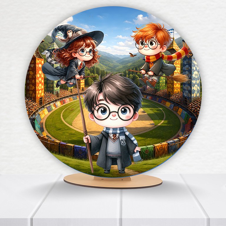 Painel Redondo Harry Potter 50x50cm  PAINEL053 - Imagem 5