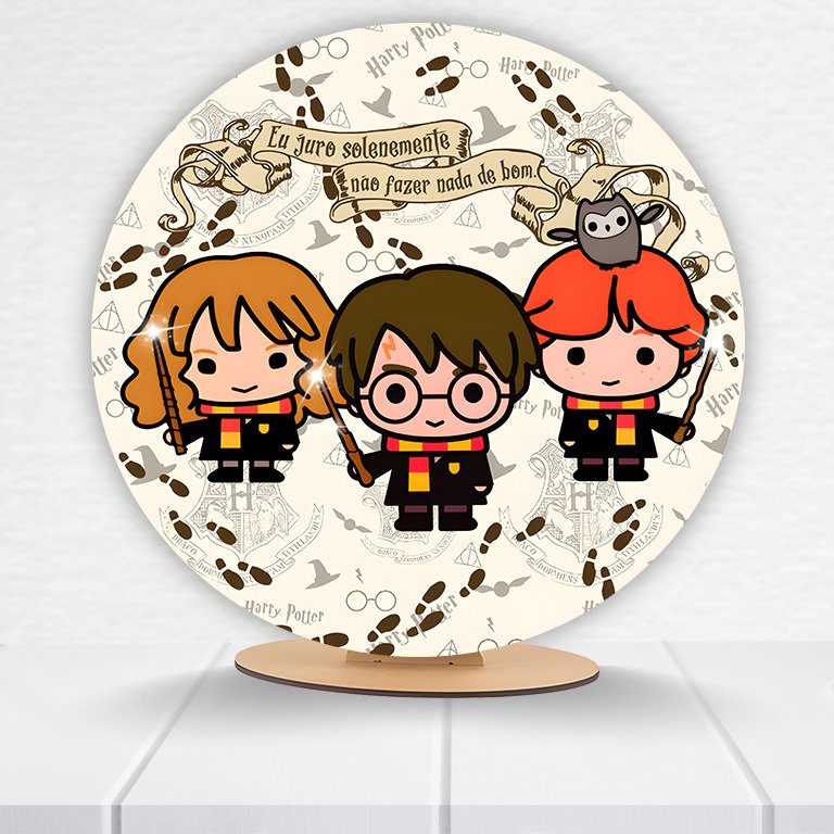 Painel Redondo Harry Potter 50x50cm  PAINEL053 - Imagem 19