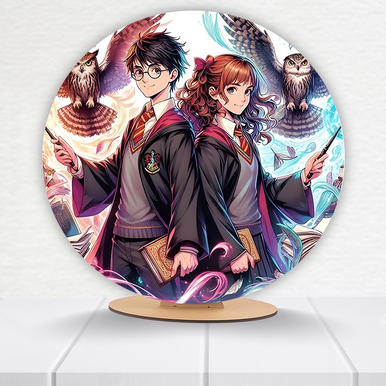 Painel Redondo Harry Potter 50x50cm  PAINEL693 - Imagem 3