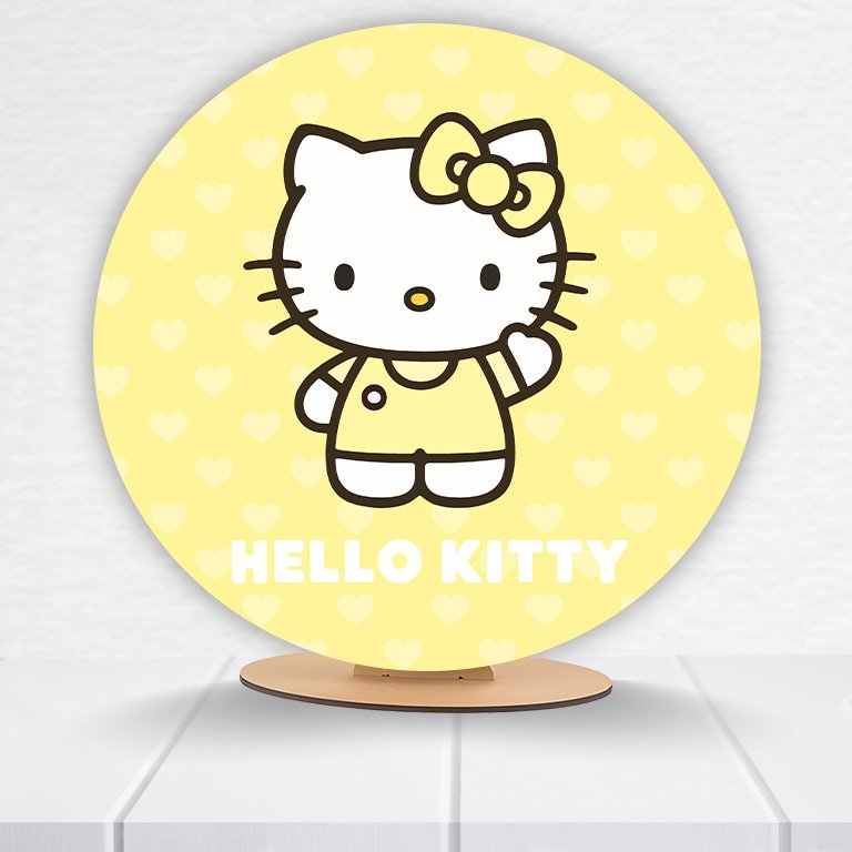 Painel Redondo Hello Kitty 50x50cm  PAINEL960 - Imagem 3