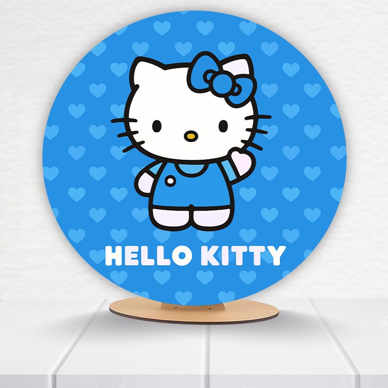 Painel Redondo Hello Kitty 50x50cm  PAINEL960 - Imagem 4