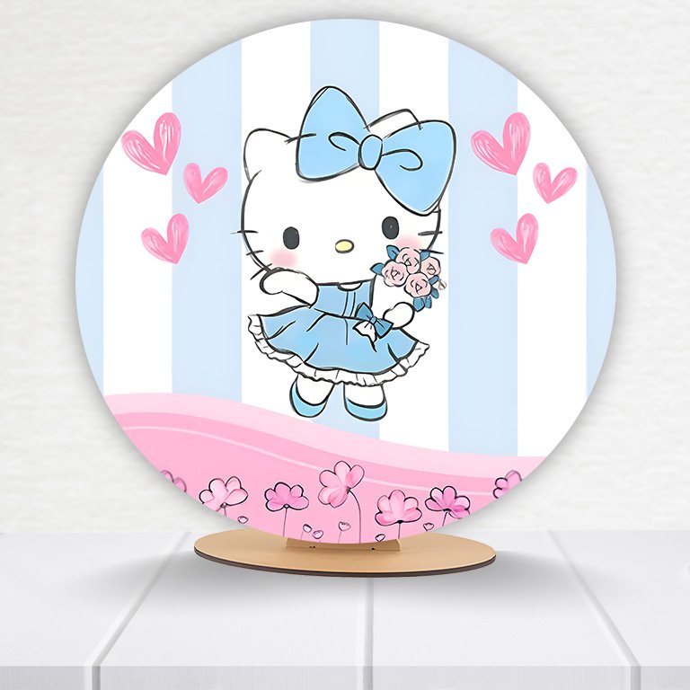 Painel Redondo Hello Kitty 50x50cm  PAINEL960 - Imagem 19