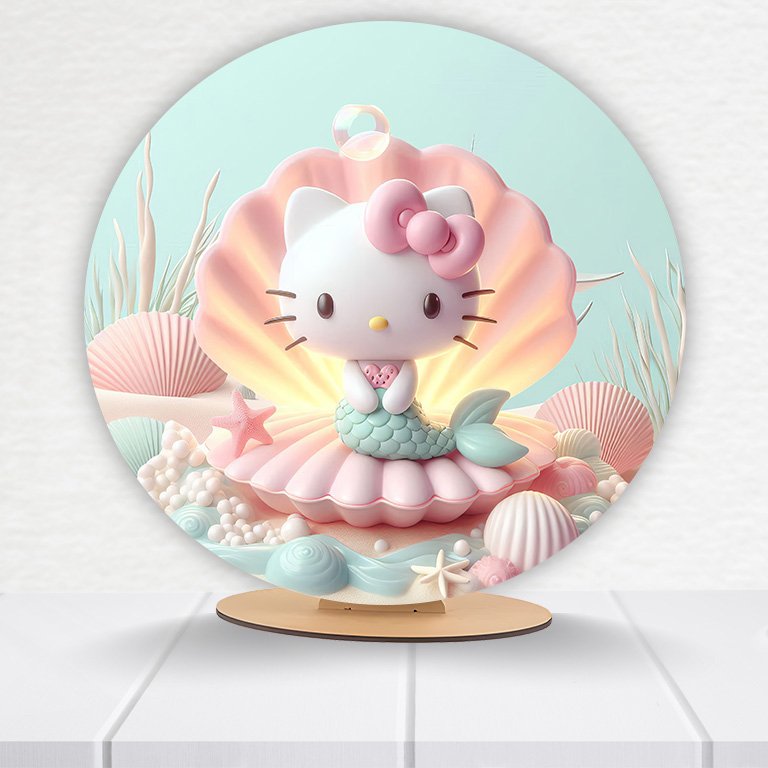 Painel Redondo Hello Kitty 50x50cm - Imagem 11