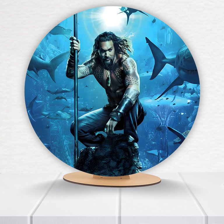 Painel Redondo Aquaman 50x50cm  PAINEL702 - Imagem 2