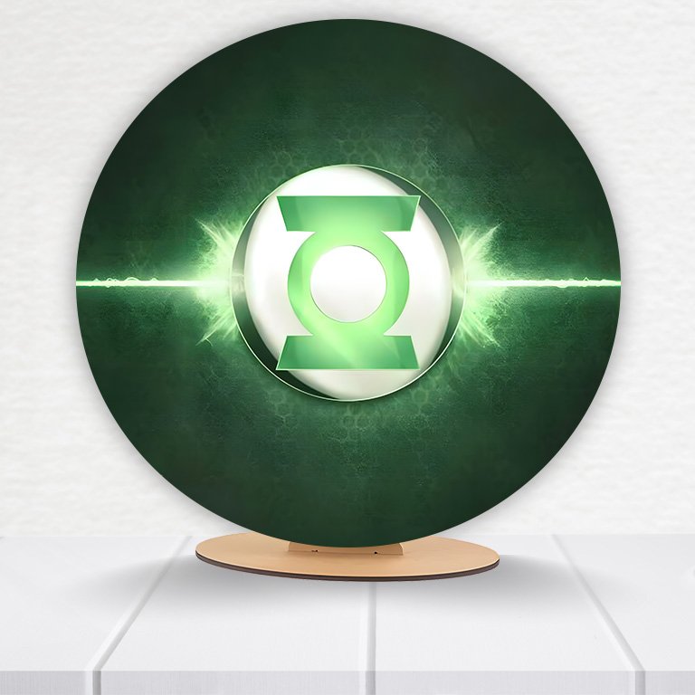 Painel Redondo Lanterna Verde 50x50cm  PAINEL713