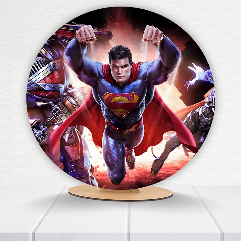 Painel Redondo Superman 50x50cm - Imagem 5