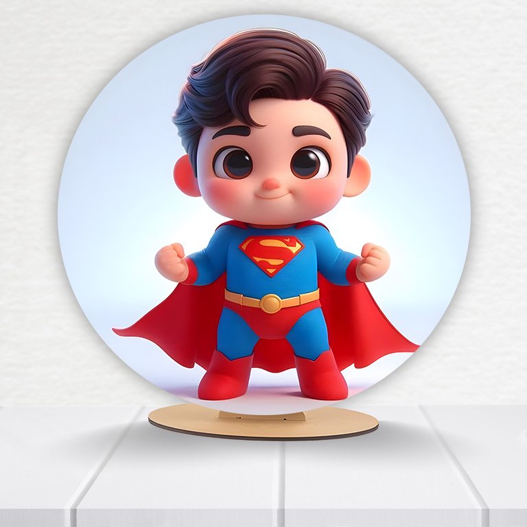 Painel Redondo Superman 50x50cm - Imagem 11