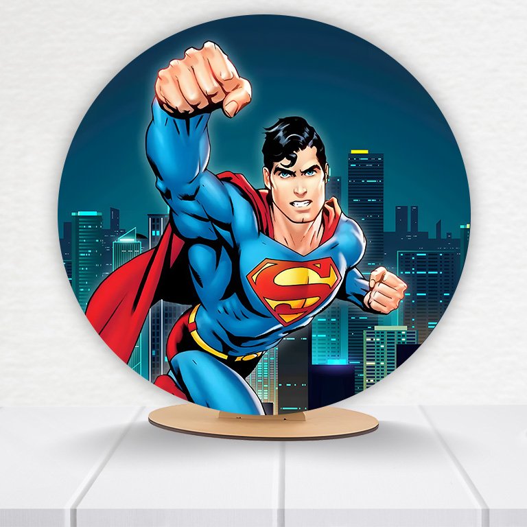 Painel Redondo Superman 50x50cm - Imagem 12