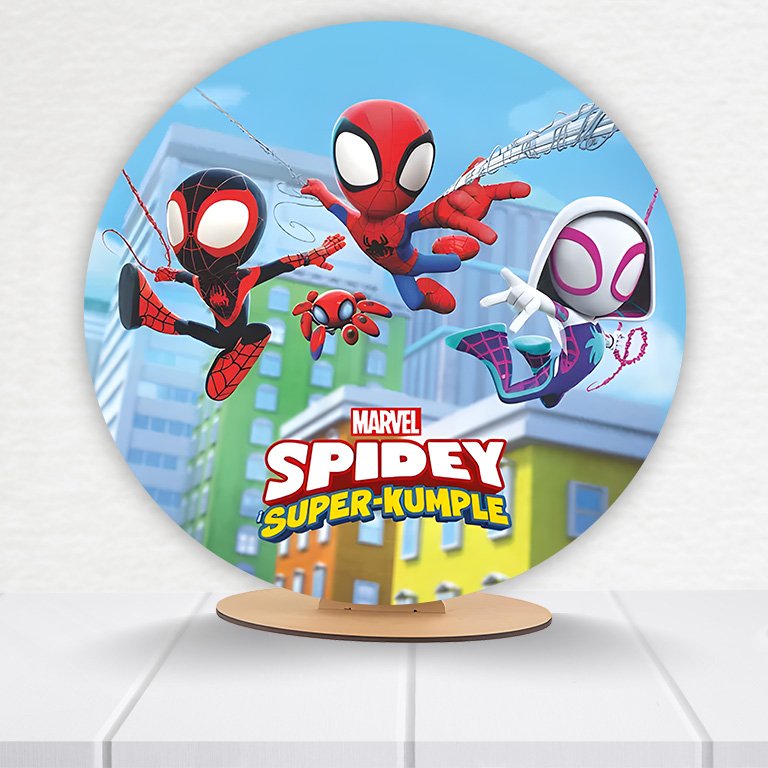 Painel Redondo Homem-Aranha 50x50cm - Imagem 7