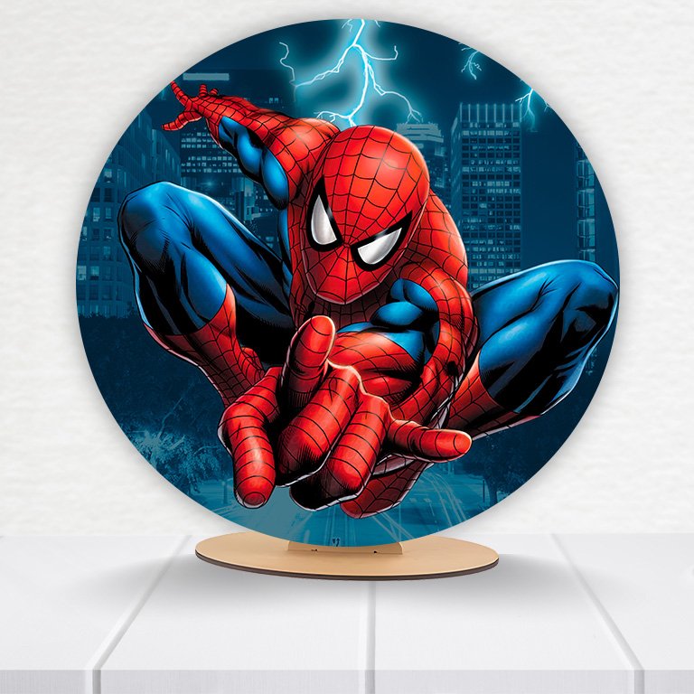 Painel Redondo Homem-Aranha 50x50cm - Imagem 15