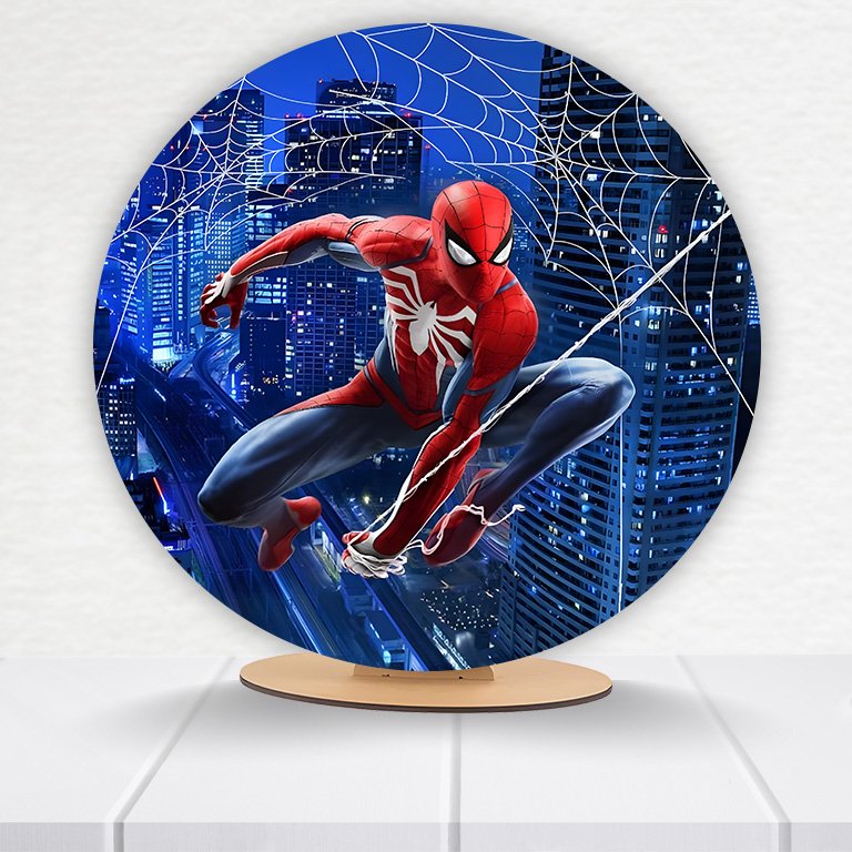 Painel Redondo Homem-Aranha 50x50cm - Imagem 12