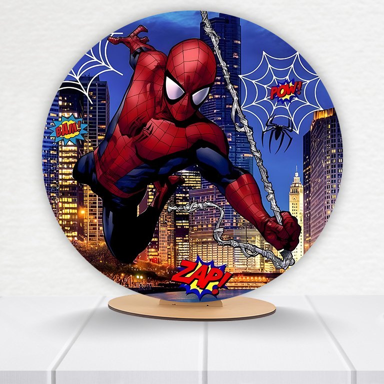 Painel Redondo Homem-Aranha 50x50cm - Imagem 5