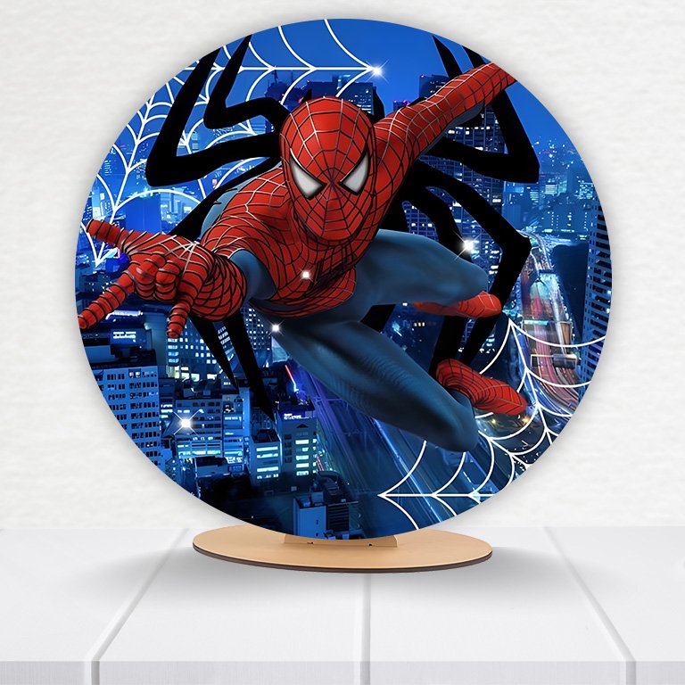 Painel Redondo Homem-Aranha 50x50cm - Imagem 17