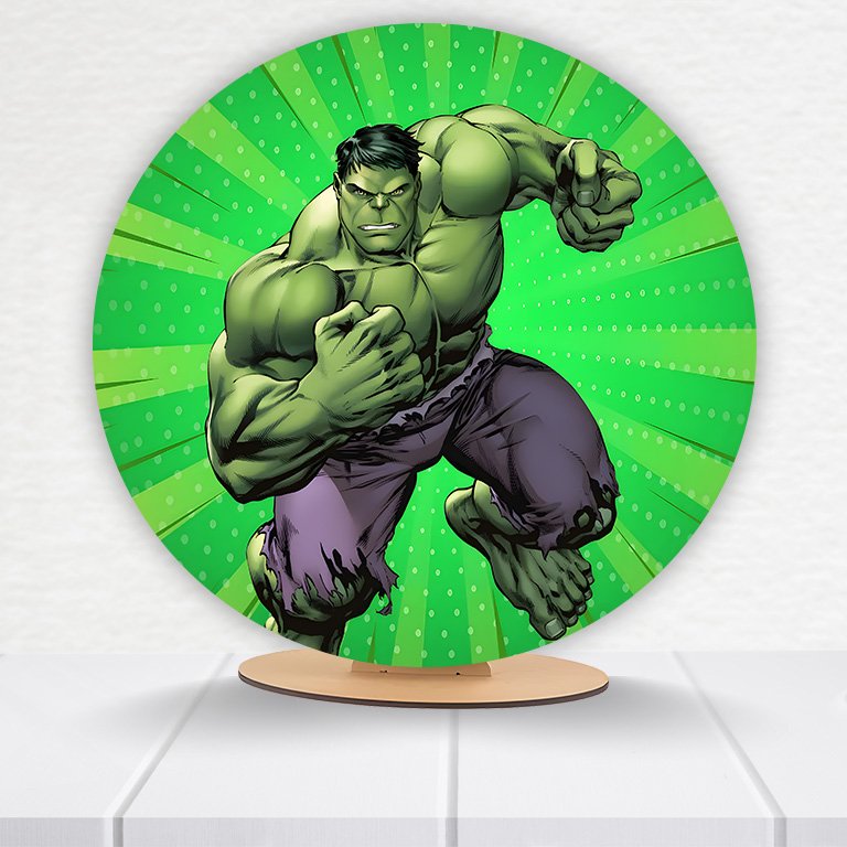 Painel Redondo Hulk 50x50cm - Imagem 10