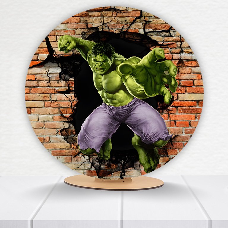 Painel Redondo Hulk 50x50cm - Imagem 6