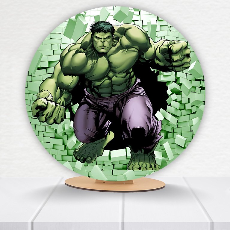 Painel Redondo Hulk 50x50cm - Imagem 16