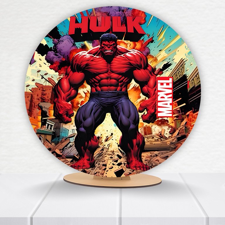 Painel Redondo Hulk 50x50cm - Imagem 18