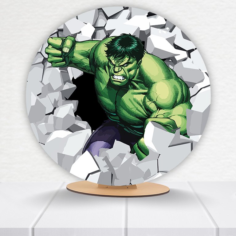 Painel Redondo Hulk 50x50cm - Imagem 12