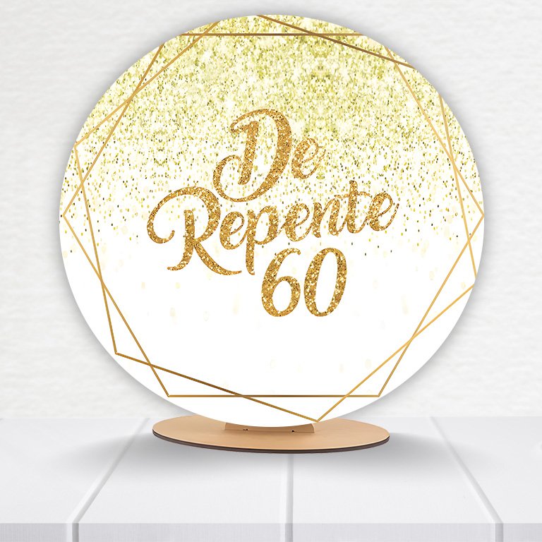 Painel Redondo 60 Ano 50x50cm  PAINEL869 - Imagem 2