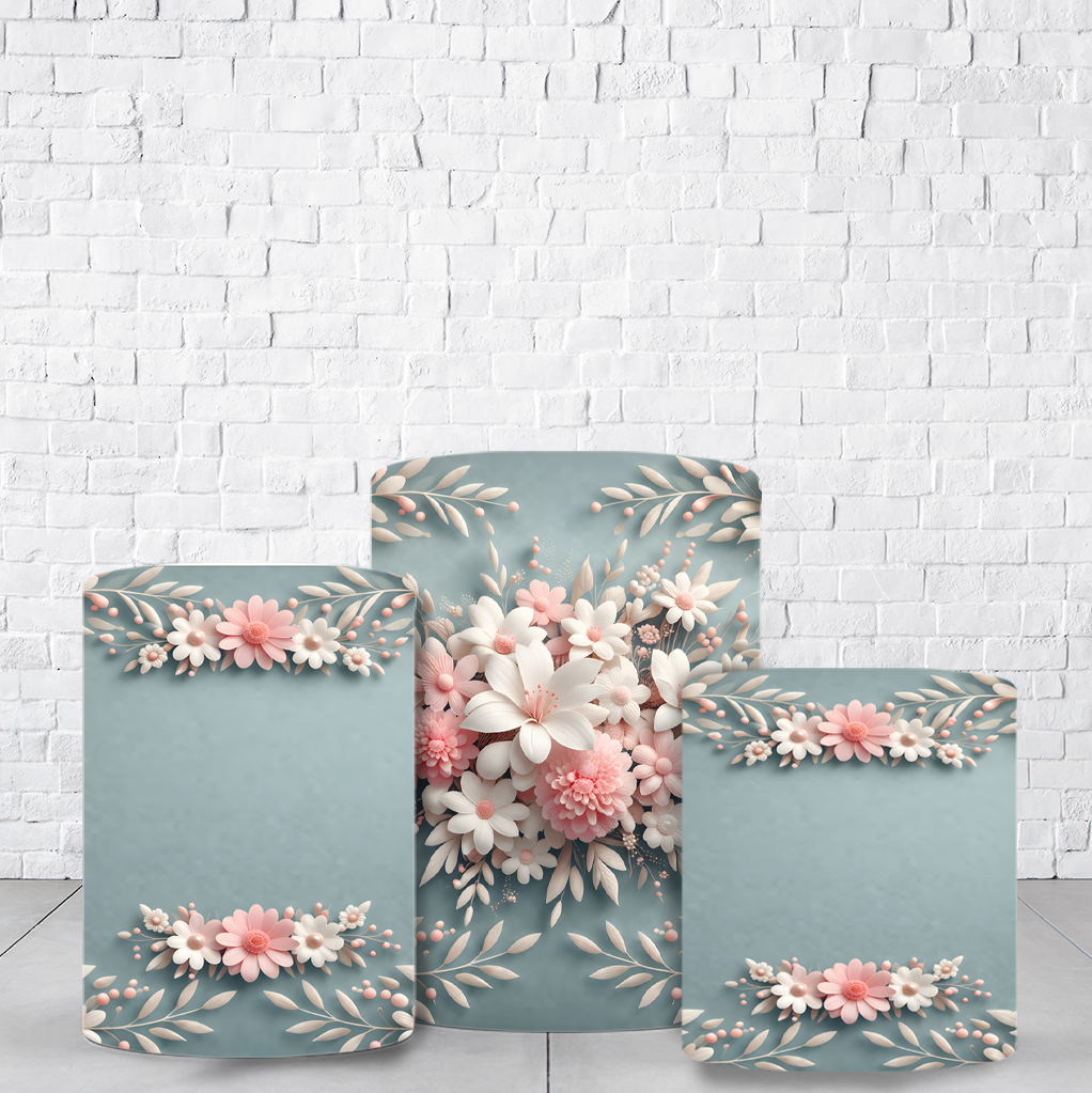 Trio de Cilindros Para Festas Dia Das Mães Em Tecido Helanca C/Elástico - Imagem 3