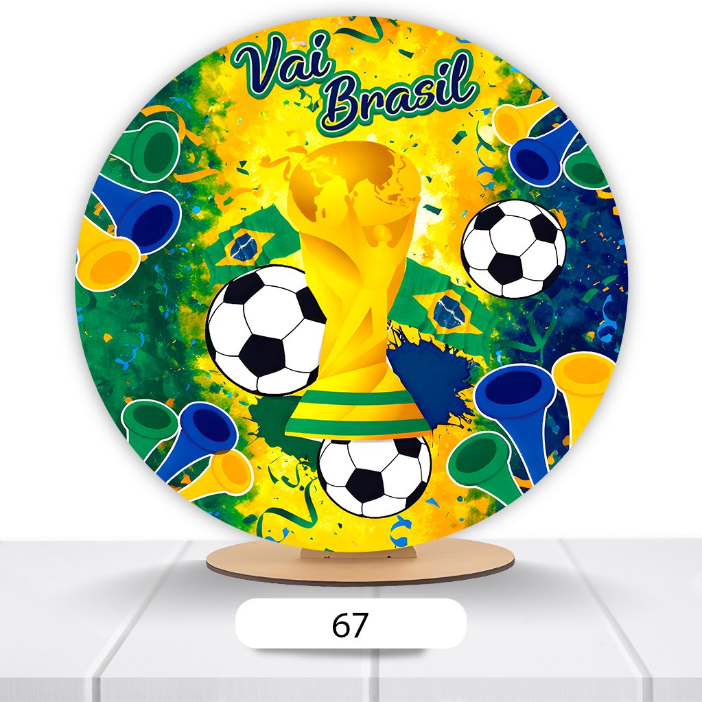 Painel Redondo Copa Do Mundo 50x50cm