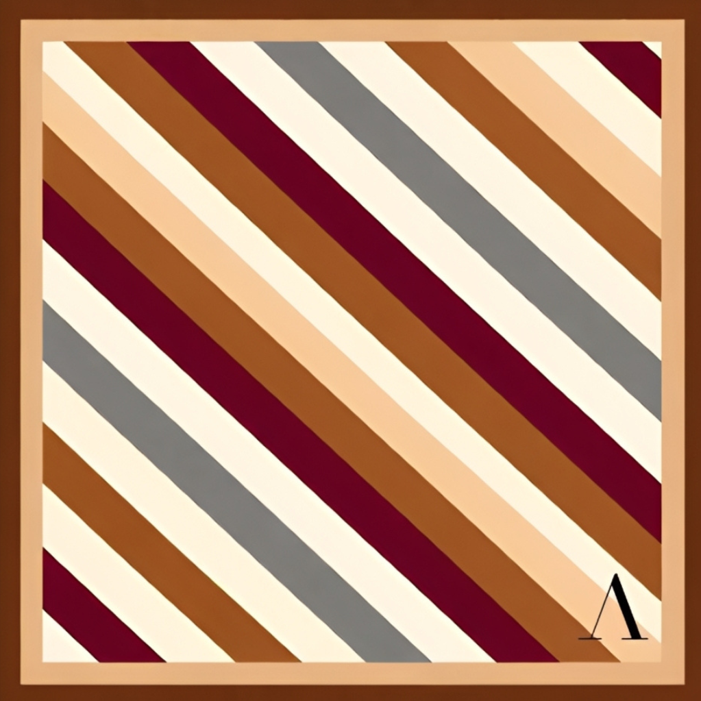 Lenço Estampado Tema Linhas 90x90cm - Imagem 2