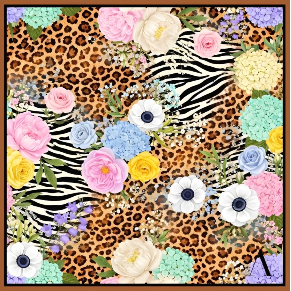 Lenço Estampado Tema Print 90x90cm - Imagem 2
