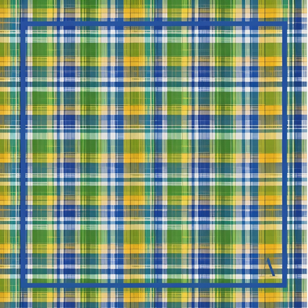 Lenço Estampado Tema Xadrez 90x90cm - Imagem 2