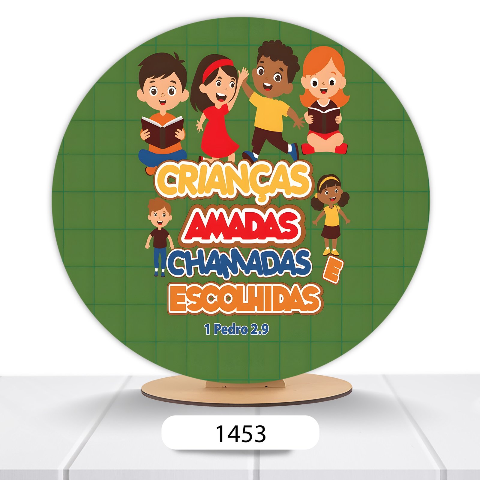 Painel Redondo Crianças 50x50cm - Imagem 2