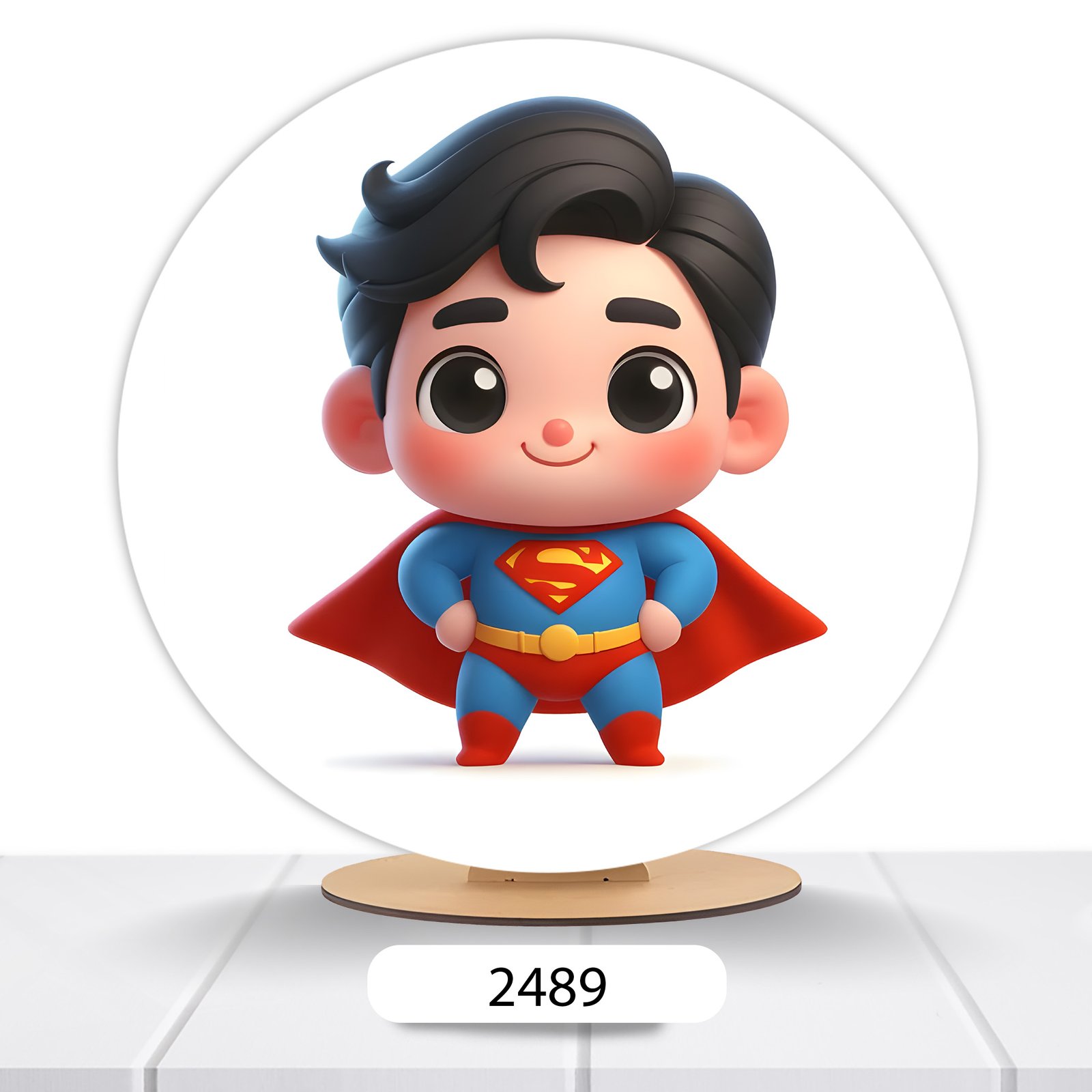 Painel Redondo Superman 50x50cm