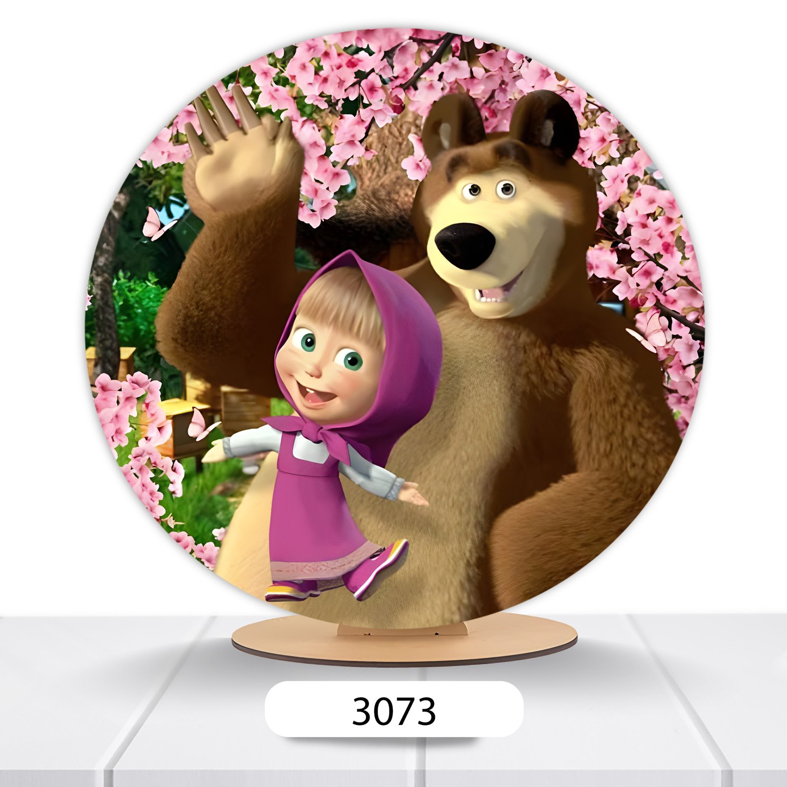 Painel Redondo Masha E O Urso 50x50cm - Imagem 13