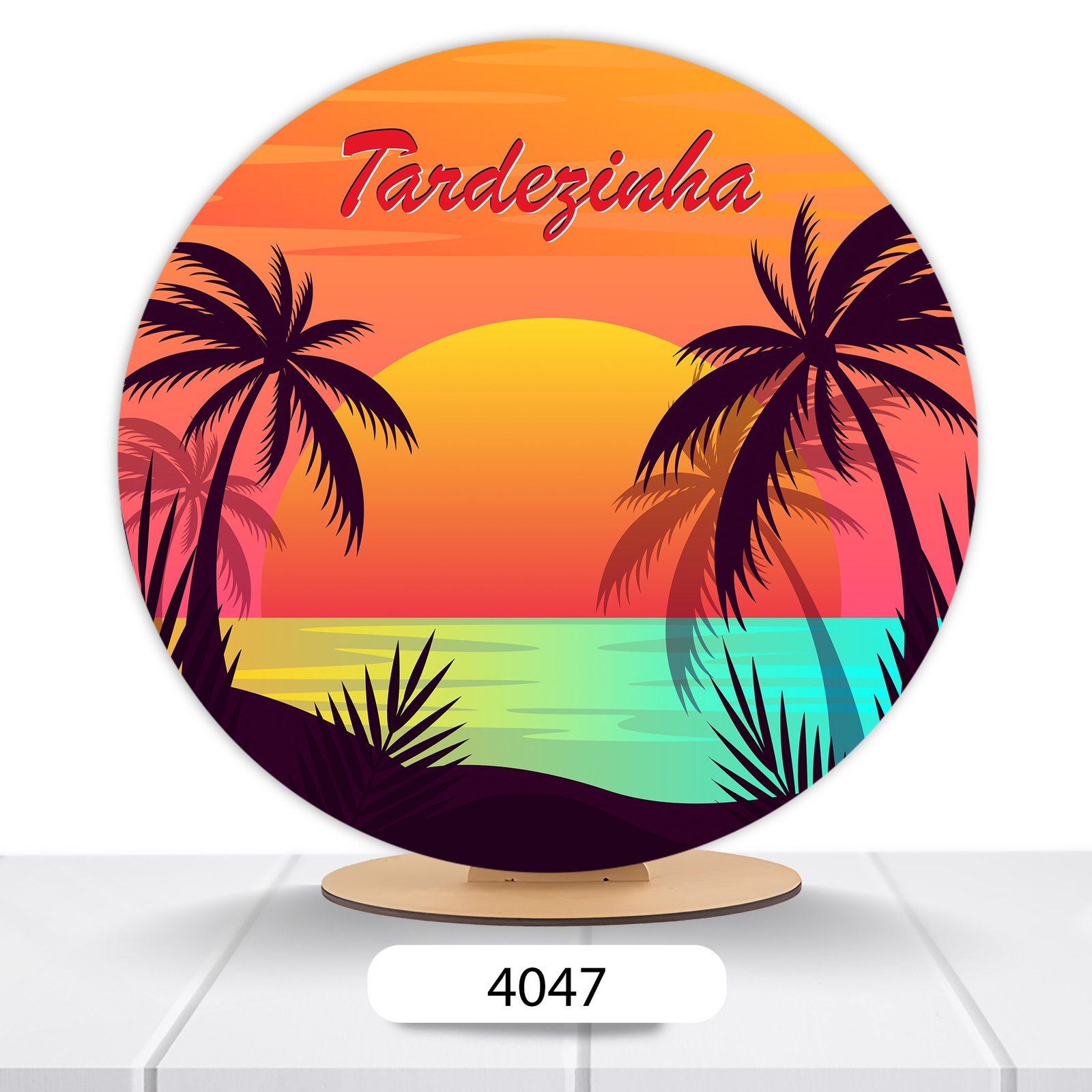 Painel Redondo Tardezinha 50x50cm - Imagem 6