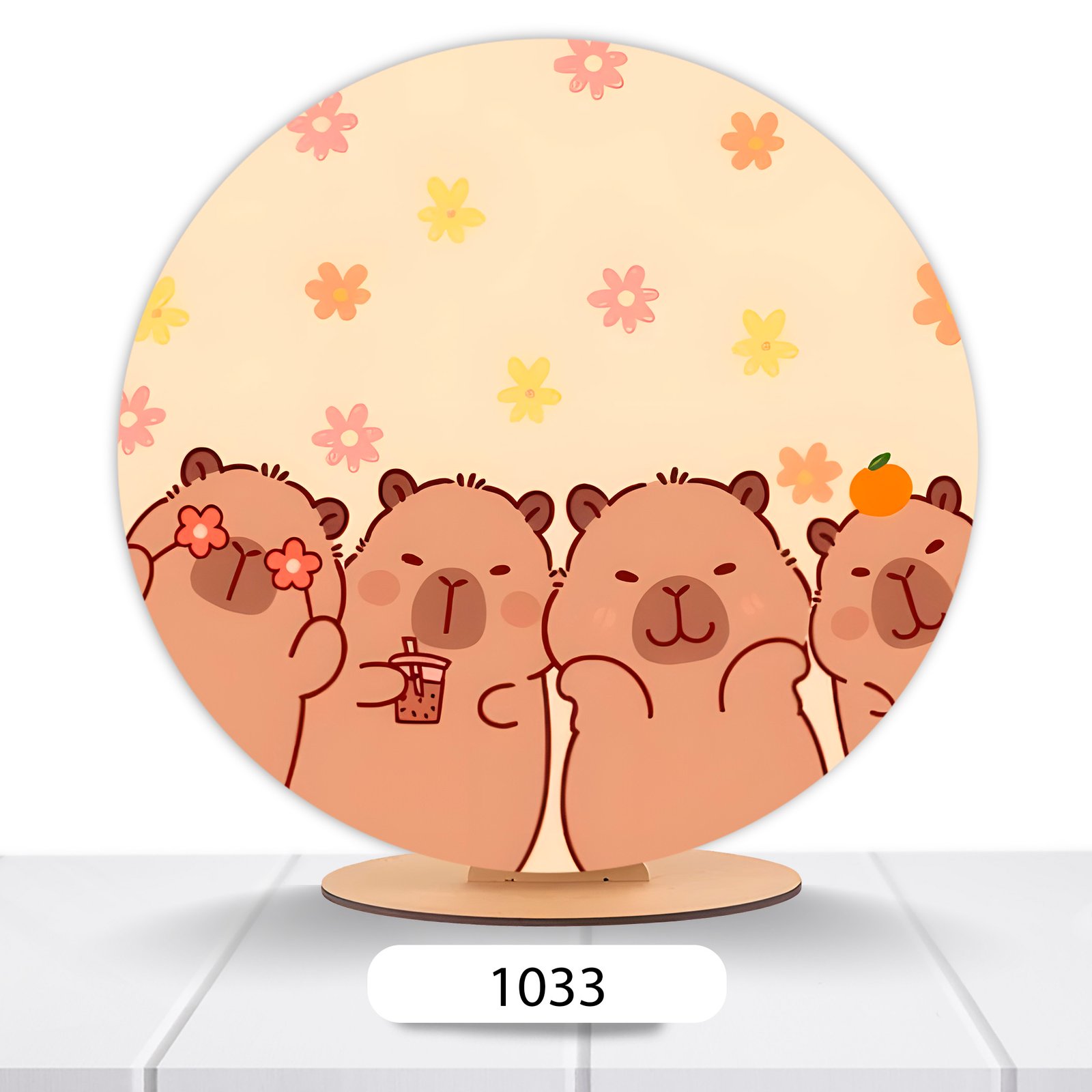 Painel Redondo Capivara 50x50cm - Imagem 16